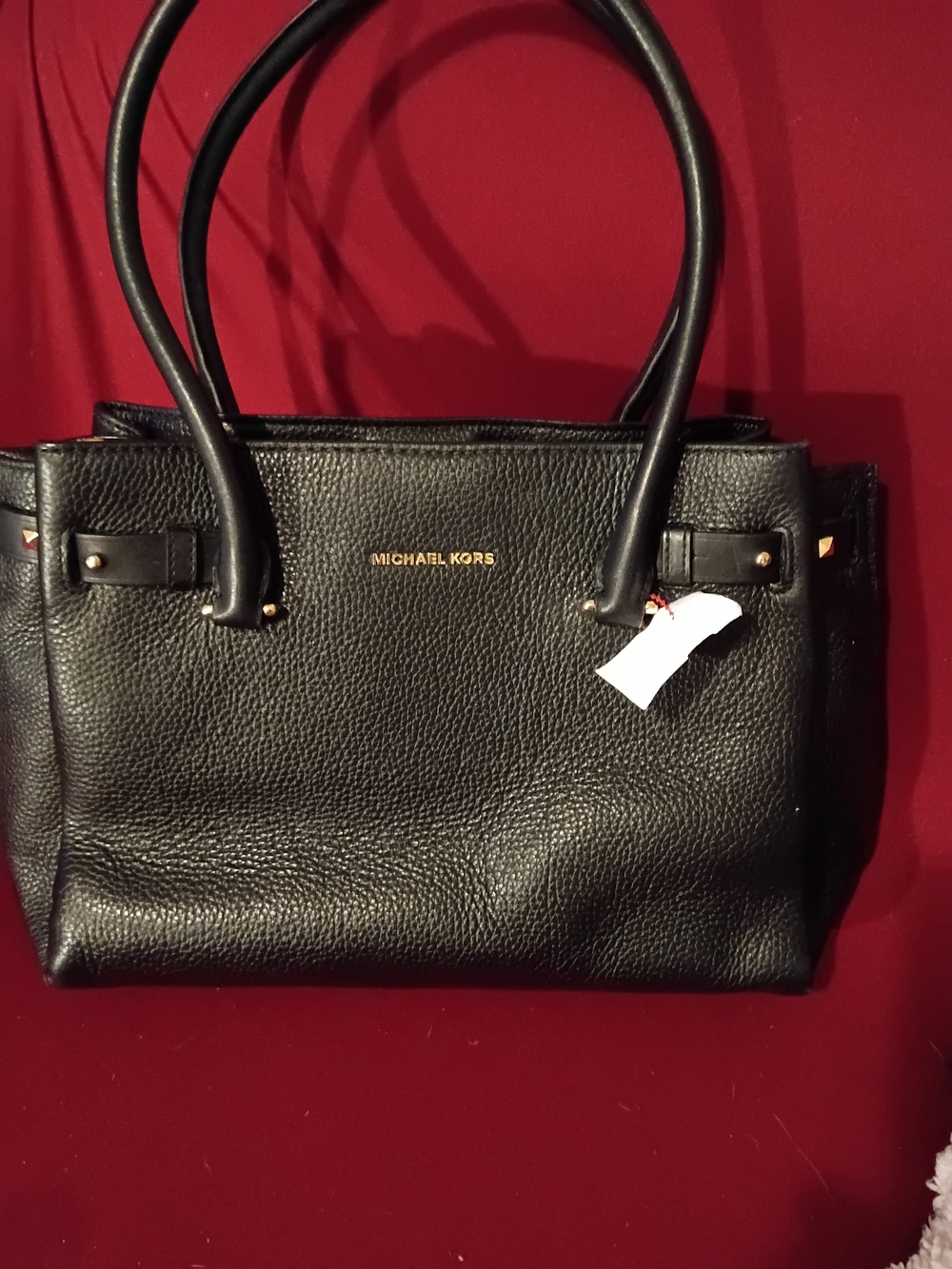 Michael Kors Black Leather Tote Bag